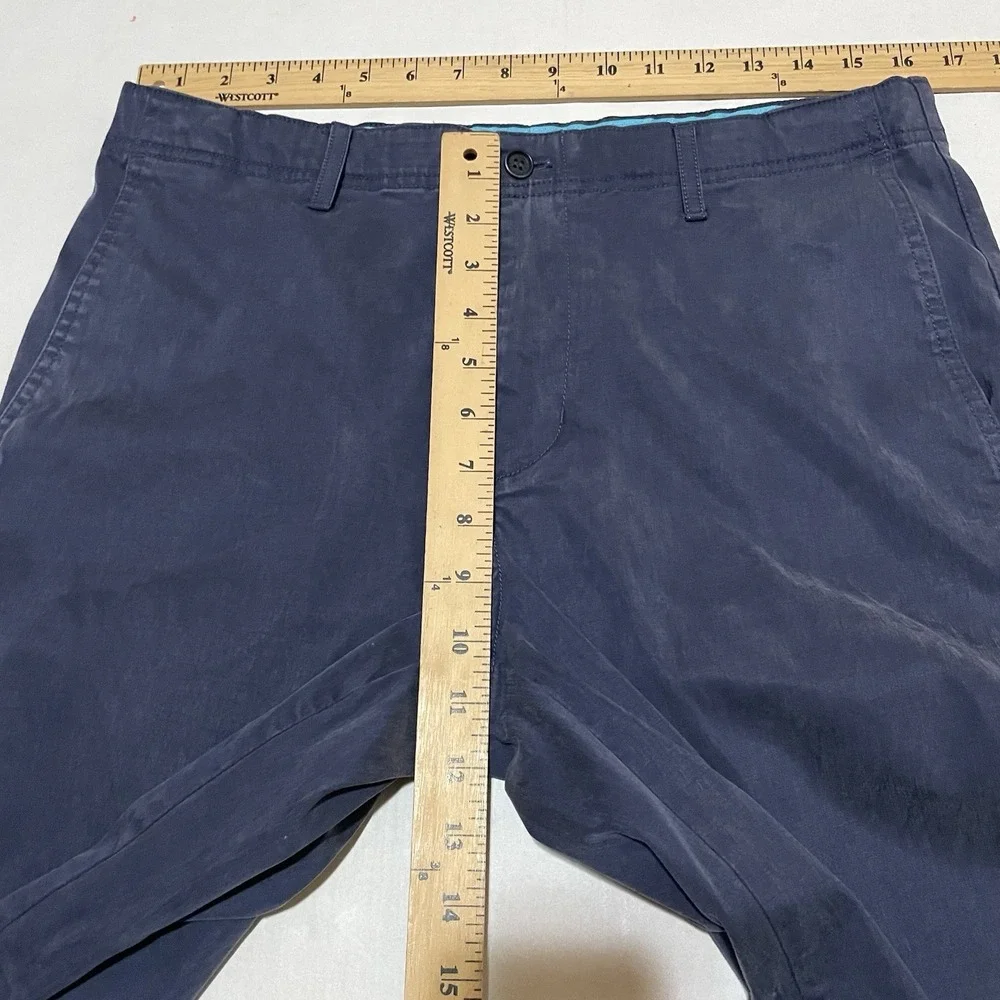 Tori Richard Mens Chino Pants Size 32 X 30 Navy‎ Blue Flat Front Stretch Casual
